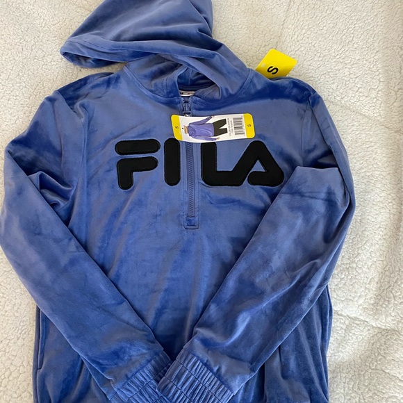 Fila Womens Velour Quarter Zip Hoodie - Picture 7 of 9